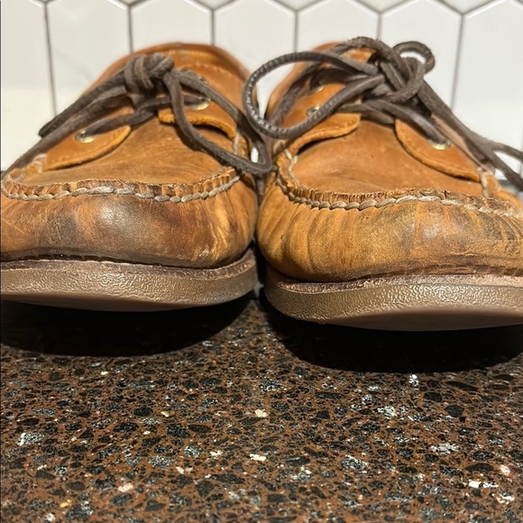 Sperry Top Glider Men's Brown Leather Loafers size 12W - Picture 4 of 9
